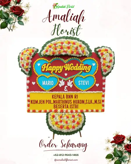 Papan Bunga Pernikahan Batokan